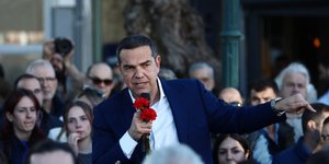 Ο Αλέξης Τσίπρας στο Λαύριο