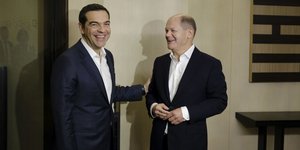 Αλέξης Τσίπρας και Όλαφ Σολτς/ Φωτογραφία αρχείου: EUROKINISSI