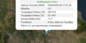 Σεισμός στη Λάρισα