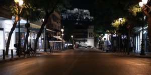 Άδειος δρόμος στην Αθήνα