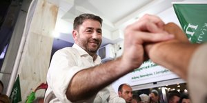 Ο Νίκος Ανδρουλάκης στη Χ. Τρικούπη μετά το εκλογικό αποτέλεσμα 