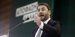 Ο Νίκος Ανδρουλάκης σε προεκλογική συγκέντρωση
