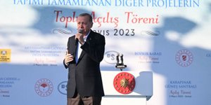 Ο Ερντογάν κατά την ομιλία του στο Ικόνιο/ Φωτογραφία: Presidency of the Republic of Turkiye