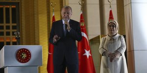 Πανηγυρική ομιλία Ερντογάν από την Άνκαρα μετά τη νίκη στις εκλογές