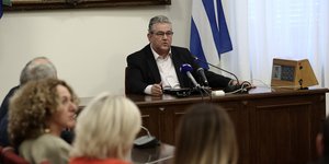 Ο Δημήτρης Κουτσούμπας στην ομιλία του προς την Κοινοβουλευτική Ομάδα του ΚΚΕ