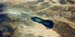Η μεγαλύτερη λίμνη της Καλιφόρνιας Salton Sea φωτογραφημένη από το διαστημικό σκάφος Gemini-5
