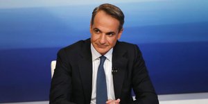 Ο Κυριάκος Μητσοτακης στο debate των πολιτικών αρχηγών