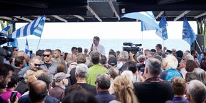 Ο Κυριάκος Μητσοτάκης στην Ιεράπετρα
