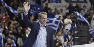 Ο πρωθυπουργός Κυριάκος Μητσοτάκης στην ομιλία του στην Πάτρα 