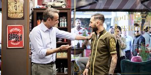 Ο Κυριάκος Μητσοτάκης έκανε βόλτα στο Μοσχάτο