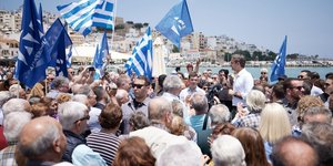 Ο Κυριάκος Μητσοτάκης στη Σητεία