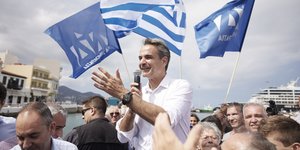 Προεκλογική περιοδεία του Κυριάκου Μητσοτάκη στη Κρήτη