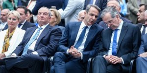 Ενωμένοι Κυριάκος, Μητσοτάκης Κωνσταντίνος Καραμανλής και Αντώνης Σαμαράς