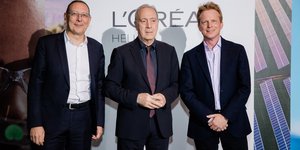 Vianney Derville - Πρόεδρος L’Oréal Europe Zone, Καθ. Νικόλαος Χρ. Σταμπολίδης - Γενικός Διευθυντής Μουσείου Ακρόπολης, Alex Davison - Γενικός Διευθυντής L’Oréal Hellas