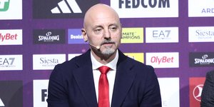 Ο προπονητής της Μονακό Σάσα Ομπράντοβιτς στη συνέντευξη Τύπου για το Final-4 της Euroleague