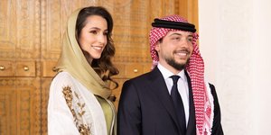 Ο πρίγκιπας Χουσεΐν της Ιορδανίας με τη μέλλουσα σύζυγό του, Rajwa