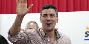 Ο εκλεγμένος πρόεδρος της Παραγουάης, Σαντιάγο Πένια 