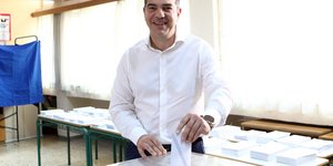 Ψήφισε ο πρόεδρος του ΣΥΡΙΖΑ, Αλέξης Τσίπρας