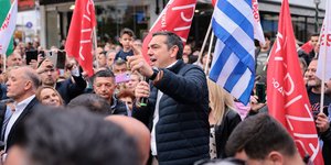 Ο Αλέξης Τσίπρας στις Σέρρες/ Φωτογραφία: Γρ. Τύπου ΣΥΡΙΖΑ/ EUROKINISSI