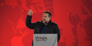 Ο Αλέξης Τσίπρας σε προεκλογική ομιλία