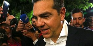 Ο Αλέξης Τσίπρας στην Κουμουνδούρου