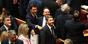 Ο Νίκος Ανδρουλάκης στη Βουλή