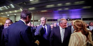 Κυριάκος Μητσοτάκης, Αντώνης Σαμαράς, Κώστας Καραμανλής, Μαρέβα Μητσοτάκη/ΙΝΤΙΜΕ