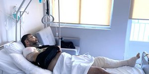 Ο Σταύρος Μπαλάσκας τραυματίας σε κρεβάτι