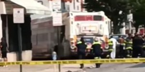 Σύγκρουση λεωφορείου με κτίριο στην Βαλτιμόρη με 17 τραυματίες / Φωτογραφία: Twitter screenshot
