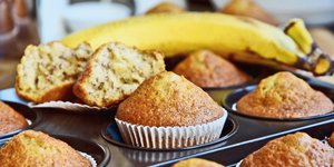 Cupcakes με γεύση μπανάνα