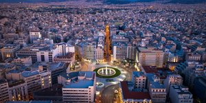 Πανοραμική εικόνα του κέντρου της Αθήνας