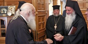 O Ιερώνυμος υποδέχτηκε τον Ουκρανό Μητροπολίτη