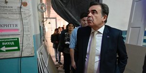 Ο Μαργαρίτης Σχοινάς κατά την επίσκεψή του στο Κίεβο της Ουκρανίας