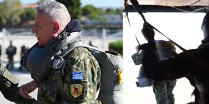 Ο Κωνσταντίνος Φλώρος έκανε άλμα με αλεξίπτωτο