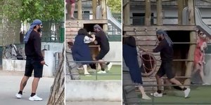 Η στιγμή που ο 32χρονος στη Γαλλία επιτίθεται σε παιδιά στο πάρκο