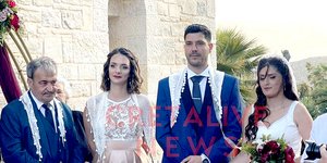 Ο Γιώργος και η Γκαζμέ που βαφτίστηκε Μυρσίνη παντρεύτηκαν στην Κρήτη
