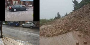 Εντονη κακοκαιρία με βροχοπτώσεις και χαλάζι στην Αχαΐα