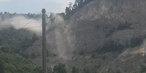 Κατολίσθηση στην Τραγάνα μετά τον σεισμό της Αταλάντης