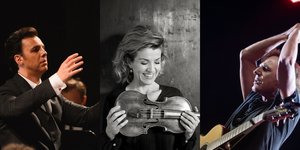 Θεόδωρος Κουρεντζής, Anne-Sophie Mutter, Βασίλης Παπακωνσταντίνου 