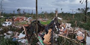 Ανεμοστρόβιλος σάρωσε χωριό στο Μισισιπή / Φωτογραφία: Twitter screenshot