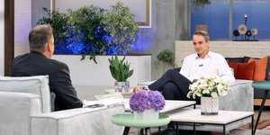 Ο Κυριάκος Μητσοτάκης στον Γιώργο Λιάγκα