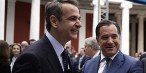 Ο Κυριάκος Μητσοτάκης και ο Άδωνις Γεωργιάδης