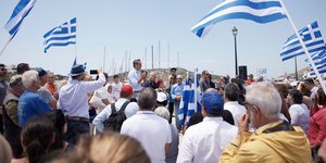 Περιοδεία του Κυριάκου Μητσοτάκη στους Λειψούς 