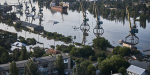 Φωτογραφία από την πλημμυρισμένη περιοχή