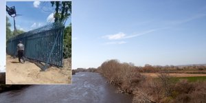 Στήνουν πρόχειρο φράχτη στον Εβρο, απέναντι από τις νησίδες στη Νέα Βύσσα