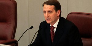 Ο επικεφαλής εξωτερικής κατασκοπείας της Ρωσίας, Σεργκέι Ναρίσκιν / Φωτογραφία αρχείου: AP Photos