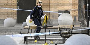 Η αστυνομία στο σημείο της επίθεσης