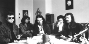 Από αριστερά: Παύλος Σιδηρόπουλος, Τάσος Φωτοδήμος, Νίκος Σπυρόπουλος, Τόλης Μαστρόκαλος και Βασίλης Σπυρόπουλος