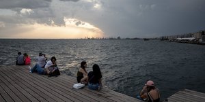 Φωτογραφία αρχείου Θάλασσα με συννεφιά στη Θεσσαλονίκη