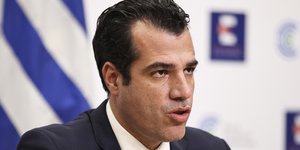 Ο Θάνος Πλεύρης σε ομιλία